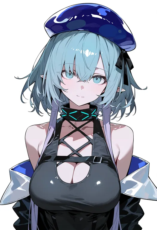 masterpiece, best quality, score_7, safe, mizuki (arknights), arknights, solo, upper body, simple background — by k3scat, made with ComfyUI