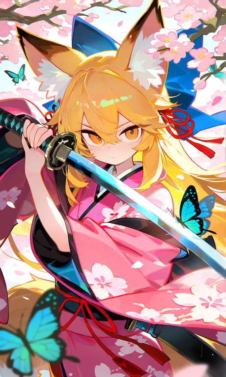 1girl, solo, looking at viewer, serious, amber eyes, blonde hair, long hair, messy hair, hair between eyes, animal ears, — by cb z, made with ComfyUI