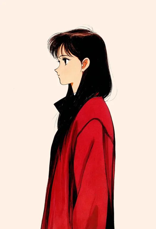 masterpiece, best quality, absurdres, highres, safe, 1988, 1girl, solo, simple_background — by k3scat, made with ComfyUI