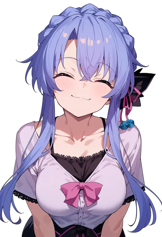 masterpiece, best quality, score_7, safe, sorakado ao, solo, upper body, simple background — by k3scat, made with ComfyUI