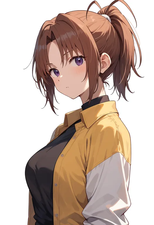 masterpiece, best quality, score_7, safe, nakagawa natsuki, solo, upper body, simple background — by k3scat, made with ComfyUI