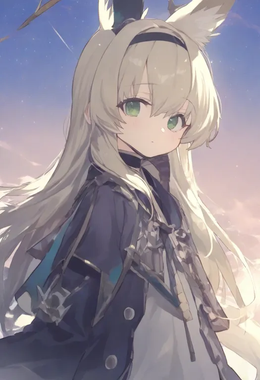 masterpiece, best quality, general, sky, 1girl, solo, simple background — by k3scat, made with ComfyUI