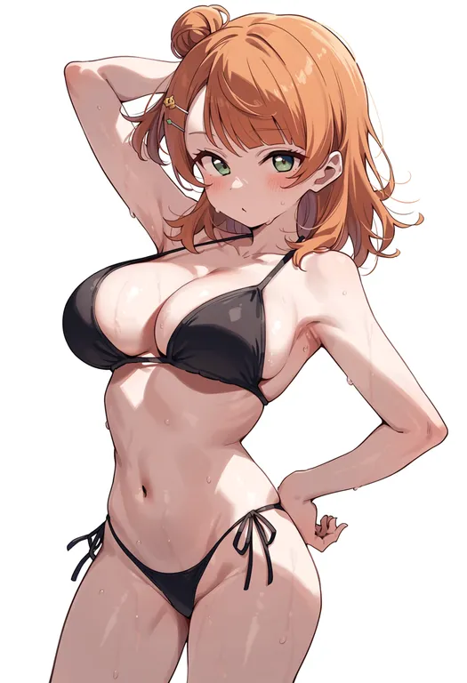 masterpiece, best quality, score_7, safe, love live! school idol festival, solo, simple background — by k3scat, made with ComfyUI