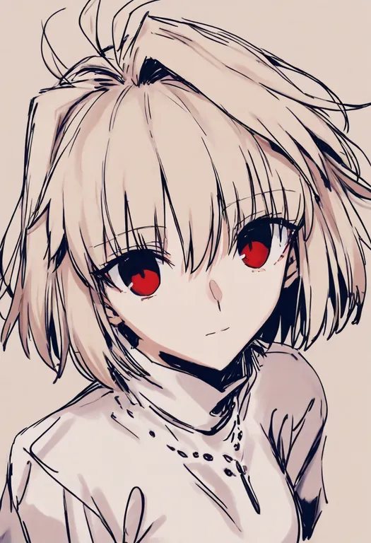 masterpiece, best quality, general, arcueid brunestud, tsukihime, solo, upper body, simple background — by k3scat, made with ComfyUI