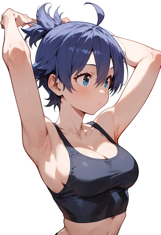 masterpiece, best quality, score_7, safe, subaru nakajima, solo, upper body, simple background — by k3scat, made with ComfyUI