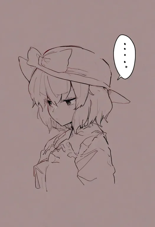 masterpiece, best quality, general, spoken ellipsis, 1girl, solo, simple background — by k3scat, made with ComfyUI