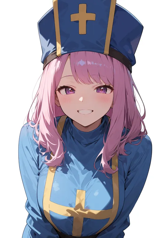 masterpiece, best quality, score_7, safe, priest (dq3), solo, upper body, simple background — by k3scat, made with ComfyUI
