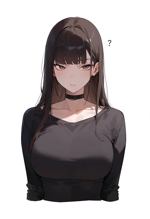 masterpiece, best quality, score_7, safe, chocolate milk, 1girl, solo, upper body, simple background — by k3scat, made with ComfyUI