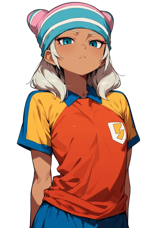 masterpiece, best quality, score_7, safe, shuu (inazuma eleven), inazuma eleven, solo, upper body, simple background — by k3scat, made with ComfyUI