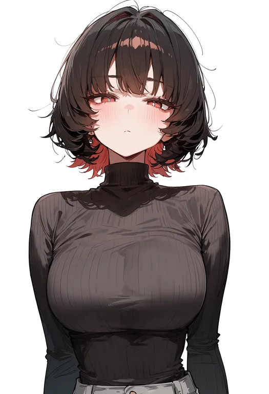 masterpiece, best quality, score_7, safe, yebisu, 1girl, solo, upper body, simple background — by k3scat, made with ComfyUI