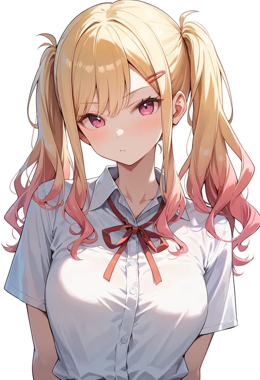 masterpiece, best quality, score_7, safe, tenma saki, solo, upper body, simple background — by k3scat, made with ComfyUI