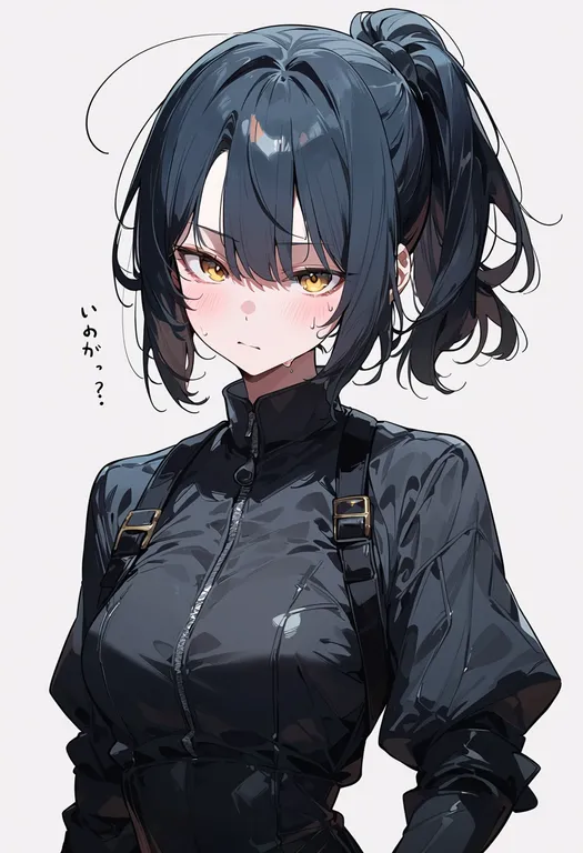 masterpiece, best quality, score_7, safe, nosh (fate), solo, upper body, simple background — by k3scat, made with ComfyUI