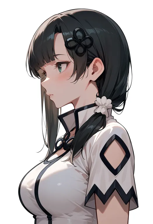 masterpiece, best quality, score_7, safe, wang yujia, solo, upper body, simple background — by k3scat, made with ComfyUI