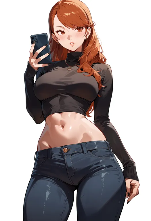 masterpiece, best quality, score_7, safe, persona 4, solo, simple background — by k3scat, made with ComfyUI