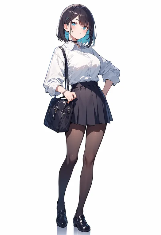 masterpiece, best quality, score_7, safe, kono aozora ni yakusoku wo, solo, simple background — by k3scat, made with ComfyUI