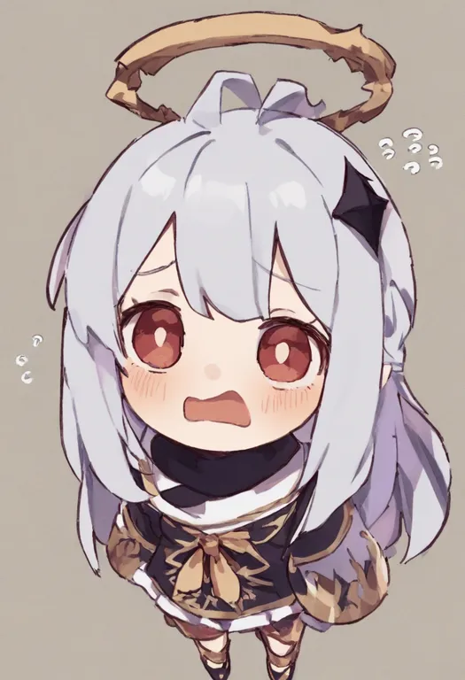 masterpiece, best quality, general, flying sweatdrops, 1girl, solo, simple background — by k3scat, made with ComfyUI