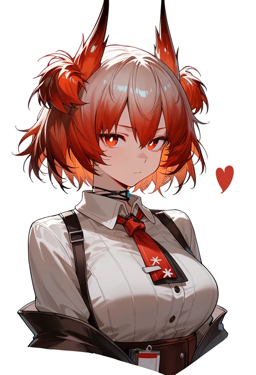 masterpiece, best quality, score_7, safe, fiammetta (arknights), arknights, solo, upper body, simple background — by k3scat, made with ComfyUI