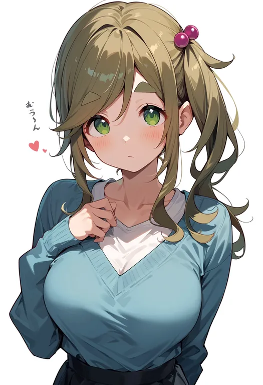masterpiece, best quality, score_7, safe, inuyama aoi, solo, upper body, simple background — by k3scat, made with ComfyUI