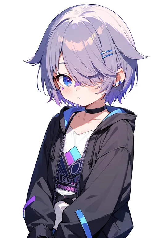 masterpiece, best quality, score_7, safe, koseki bijou (casual), solo, upper body, simple background — by k3scat, made with ComfyUI