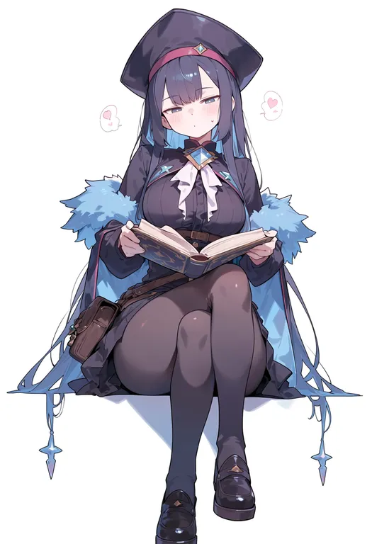 masterpiece, best quality, score_7, safe, summon night, solo, simple background — by k3scat, made with ComfyUI