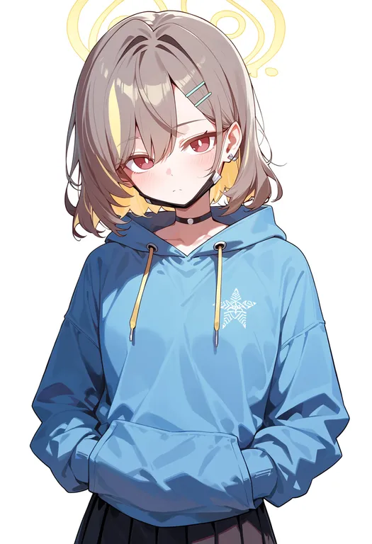 masterpiece, best quality, score_7, safe, rena (blue archive), blue archive, solo, upper body, simple background — by k3scat, made with ComfyUI