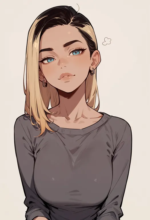 masterpiece, best quality, score_7, safe, gwen stacy, solo, upper body, simple background — by k3scat, made with ComfyUI
