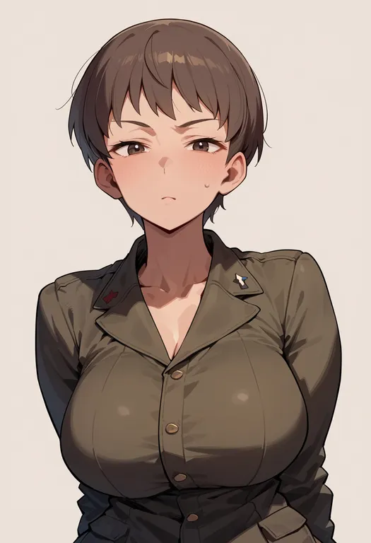 masterpiece, best quality, score_7, safe, naomi (girls und panzer), girls und panzer, solo, upper body… — by k3scat, made with ComfyUI