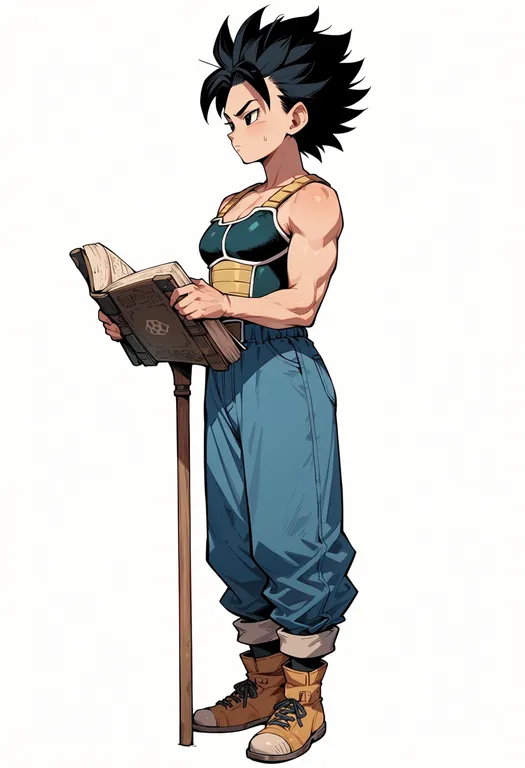 masterpiece, best quality, score_7, safe, dragon ball z: super butouden, solo, simple background — by k3scat, made with ComfyUI