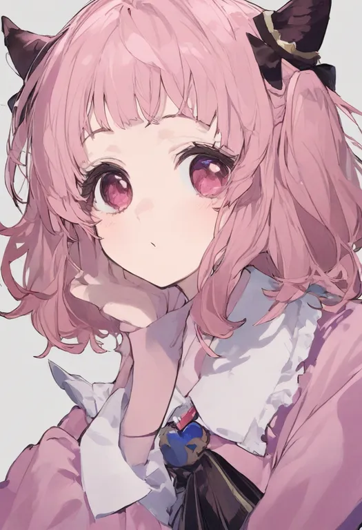 masterpiece, best quality, general, pink dress, 1girl, solo, simple background — by k3scat, made with ComfyUI
