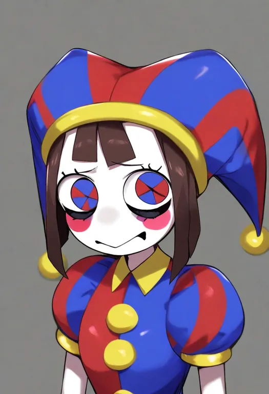 masterpiece, best quality, general, pomni (the amazing digital circus), the amazing digital circus, solo, upper body… — by k3scat, made with ComfyUI