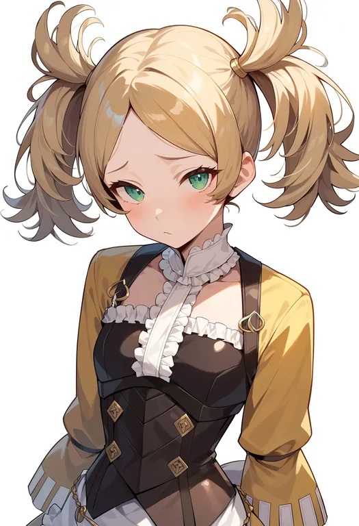 masterpiece, best quality, score_7, safe, lissa (fire emblem), fire emblem, solo, upper body, simple background — by k3scat, made with ComfyUI