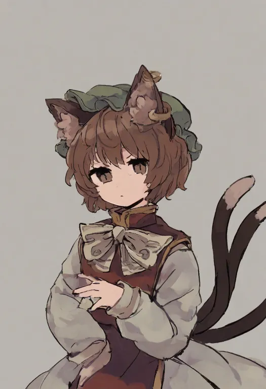 masterpiece, best quality, general, multiple tails, 1girl, solo, simple background — by k3scat, made with ComfyUI