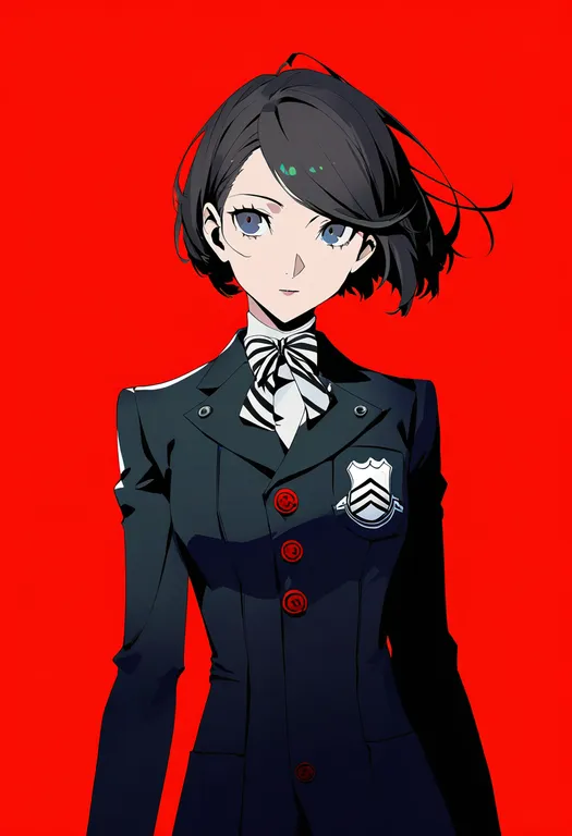 masterpiece, best quality, newest, absurdres, highres, safe, persona_5, solo, simple_background — by k3scat, made with ComfyUI
