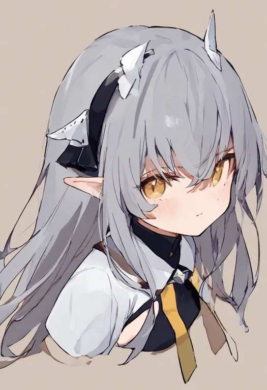 masterpiece, best quality, general, white shrug, 1girl, solo, simple background — by k3scat, made with ComfyUI