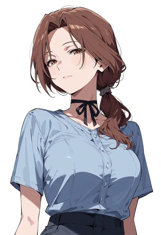 masterpiece, best quality, score_7, safe, kawashima mizuki, solo, upper body, simple background — by k3scat, made with ComfyUI