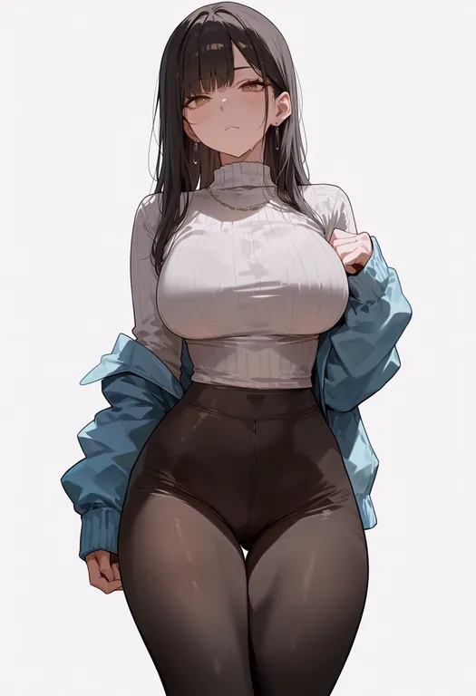 masterpiece, best quality, score_7, safe, miru tights, solo, simple background — by k3scat, made with ComfyUI