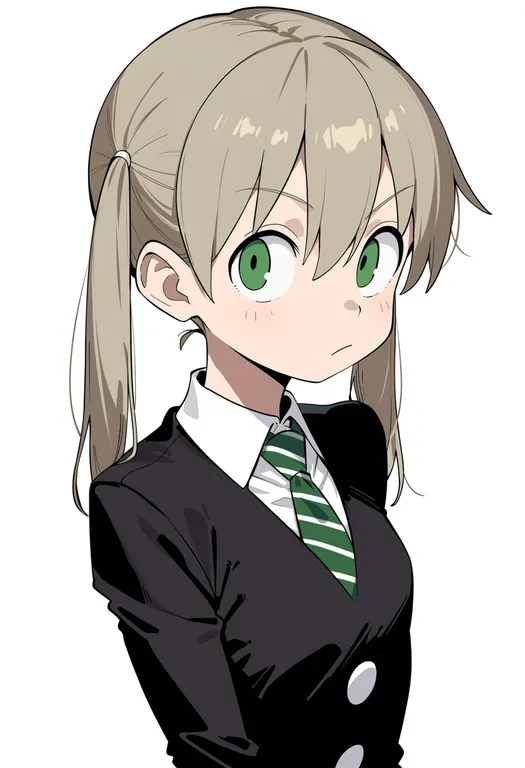 masterpiece, best quality, score_7, safe, maka albarn, solo, upper body, simple background — by k3scat, made with ComfyUI