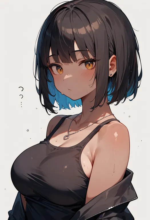 masterpiece, best quality, score_7, safe, nekokoneko, solo, upper body, simple background — by k3scat, made with ComfyUI
