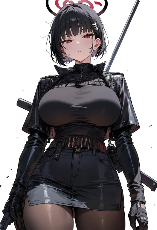 masterpiece, best quality, score_7, safe, weapon focus, 1girl, solo — by k3scat, made with ComfyUI