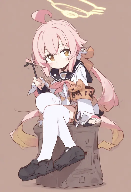 masterpiece, best quality, general, white thighhighs, 1girl, solo, simple background — by k3scat, made with ComfyUI