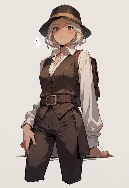 masterpiece, best quality, score_7, safe, octopath traveler ii, solo, simple background — by k3scat, made with ComfyUI