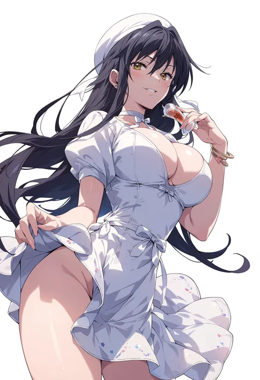 masterpiece, best quality, score_7, safe, high school dxd born, solo, simple background — by k3scat, made with ComfyUI