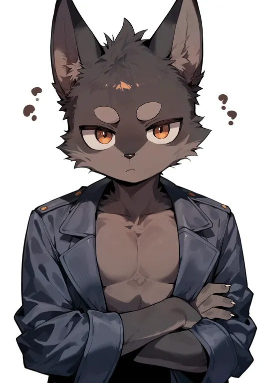 masterpiece, best quality, score_7, safe, furry male, 1boy, solo, simple background — by k3scat, made with ComfyUI