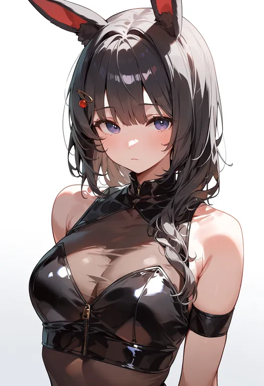 masterpiece, best quality, score_7, safe, himekawa yoshino, solo, upper body, simple background — by k3scat, made with ComfyUI