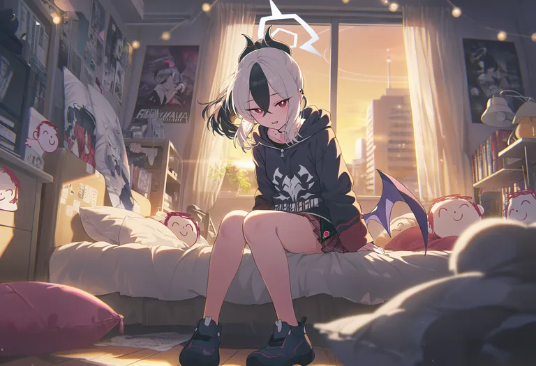 碧蓝档案-鬼方佳代子-夕阳卧室 — by 💤💤💤, made with ComfyUI