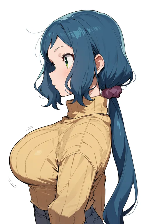 masterpiece, best quality, score_7, safe, iori rinko, solo, upper body, simple background — by k3scat, made with ComfyUI
