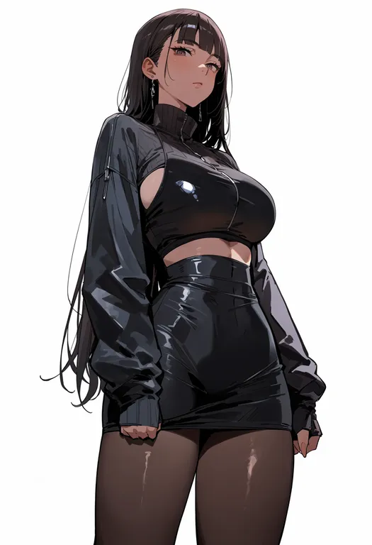 masterpiece, best quality, score_7, safe, hallway, 1girl, solo, simple background — by k3scat, made with ComfyUI