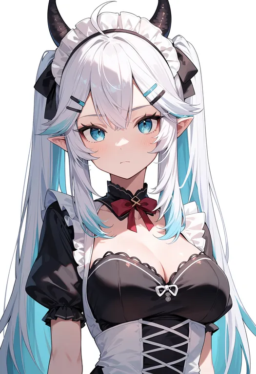 masterpiece, best quality, score_7, safe, vei (vtuber), solo, upper body, simple background — by k3scat, made with ComfyUI