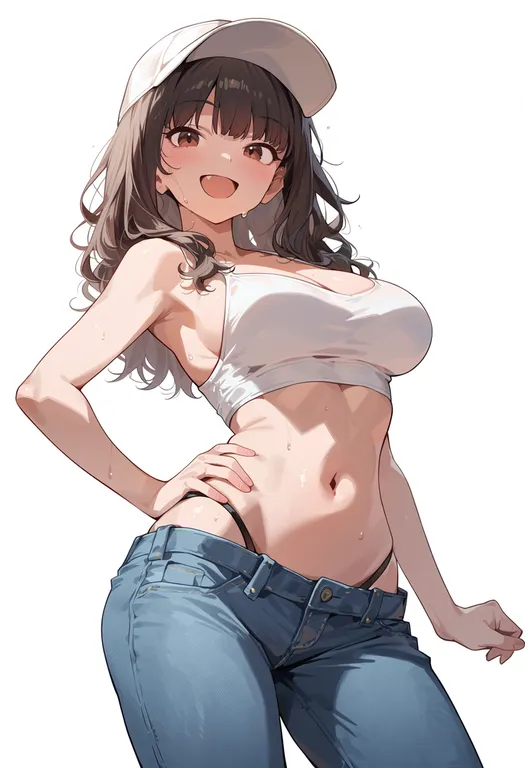 masterpiece, best quality, score_7, safe, idolmaster 2, solo, simple background — by k3scat, made with ComfyUI