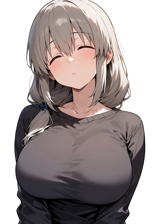 masterpiece, best quality, score_7, safe, uzaki tsuki, solo, upper body, simple background — by k3scat, made with ComfyUI